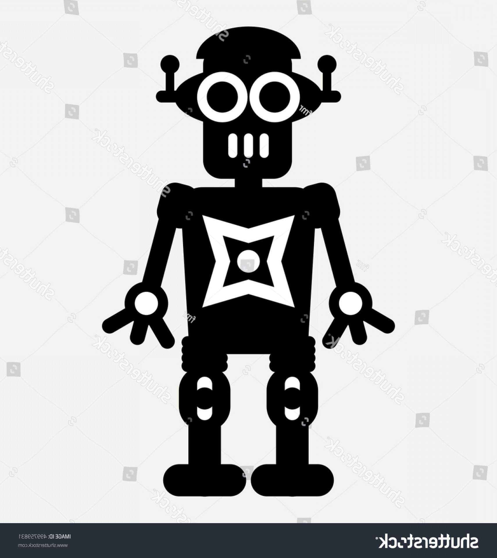 1710x1920 Machine Cute Vintage Robot Vector Silhouette Soidergi