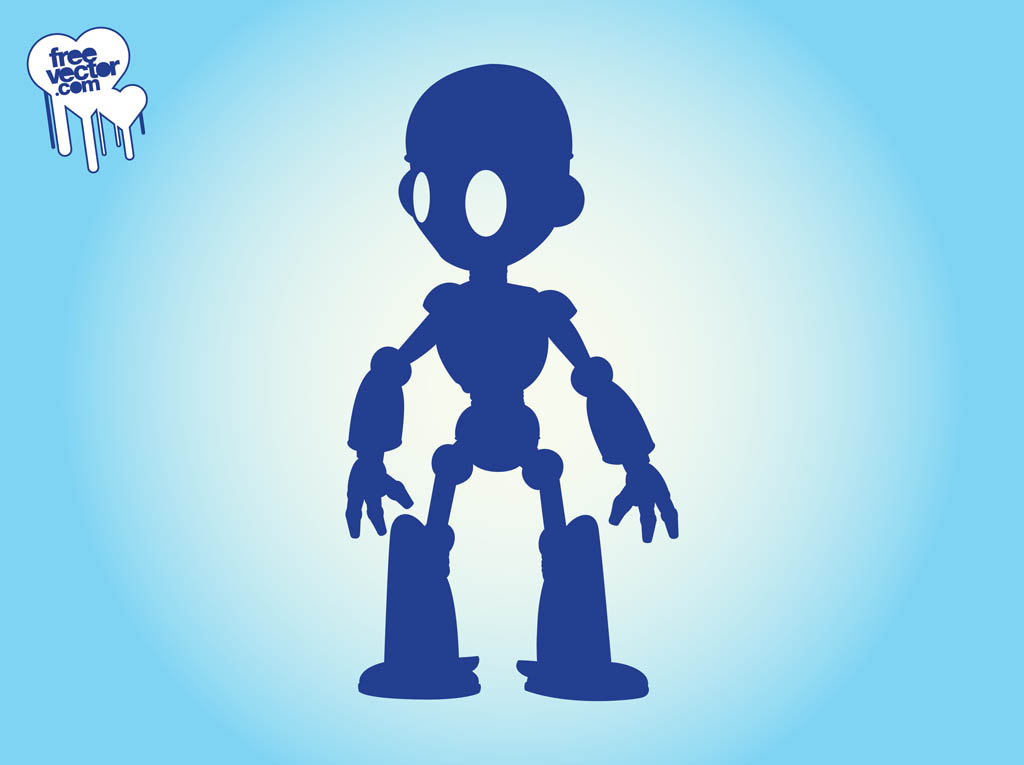 1024x765 Robot Silhouette Vector Art Graphics