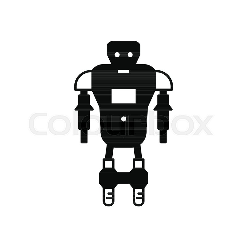 800x800 Robot Icon Silhouette Illustration Of Stock Vector Colourbox