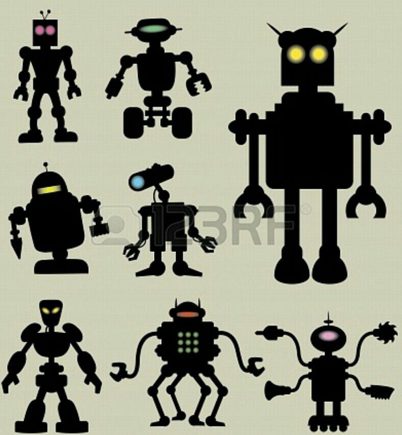 788x853 Robotics Template Stencil From Cam Cam Silhouette