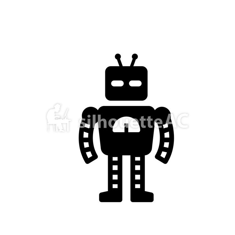 750x750 Free Silhouette Vector Robot Toy Tiny Item
