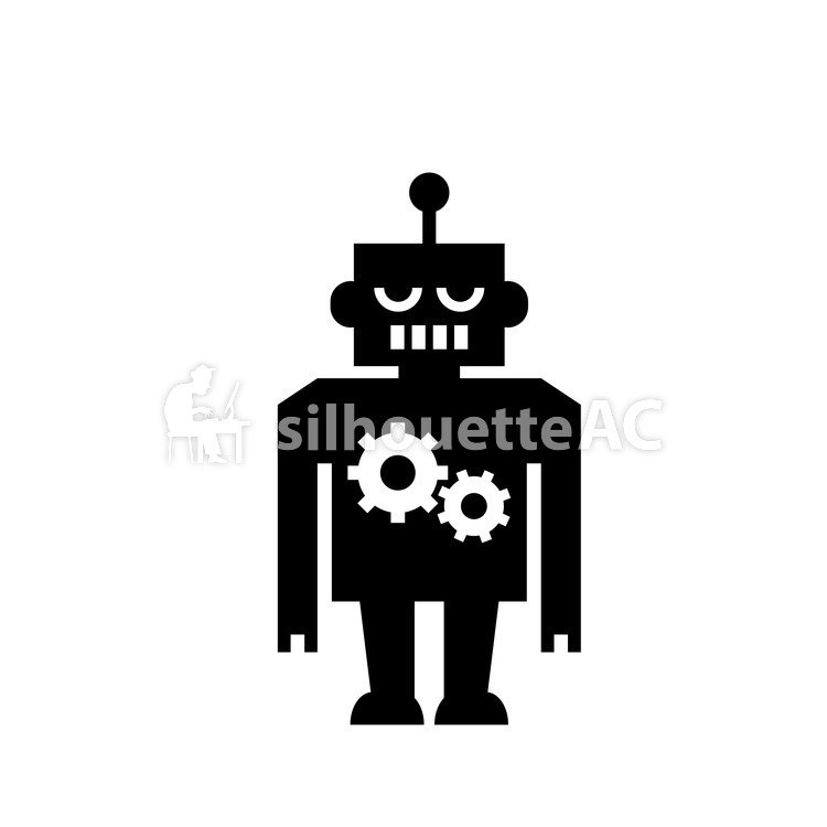 750x750 Free Silhouette Vector Robot Toy Tiny Item