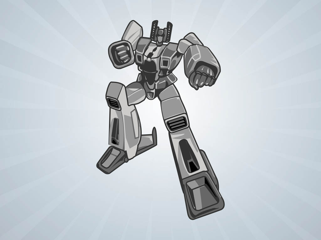 1024x765 Silver Robot Vector Vector Art Graphics