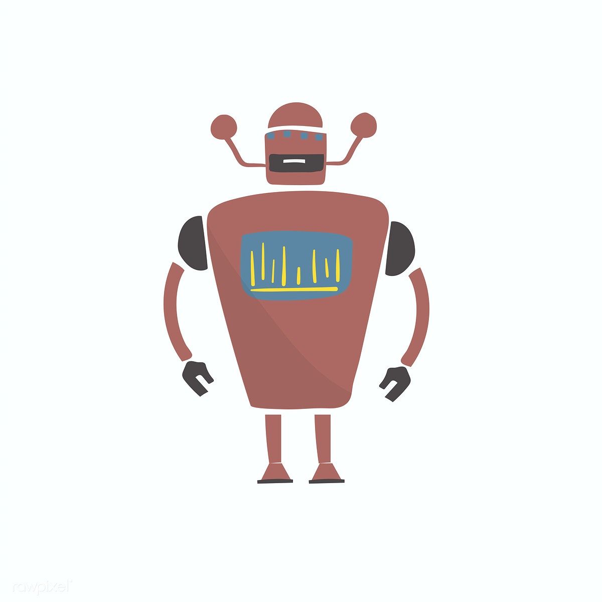 1200x1200 Illustration Of Robot Vector Graphic Free Image