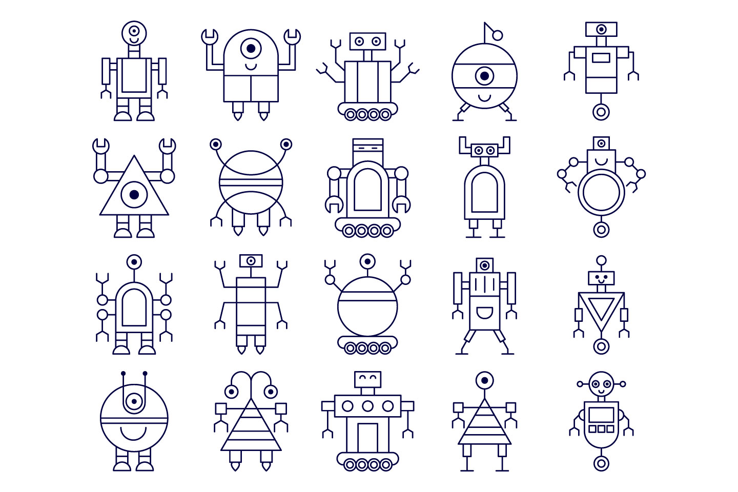 1440x960 Robot Vector Free Icon Set