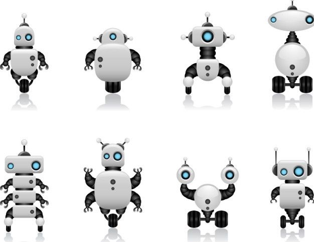 626x482 Free Cute Intelligent Robot Vector Design Materials Logos