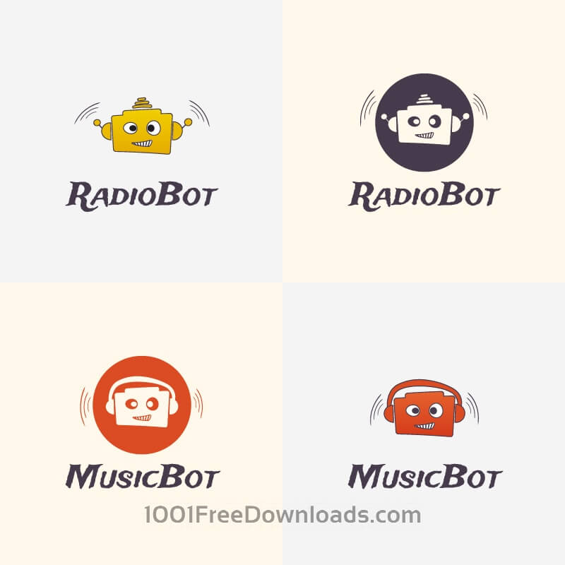800x800 Free Vectors Radio Robot Vector Logo Abstract