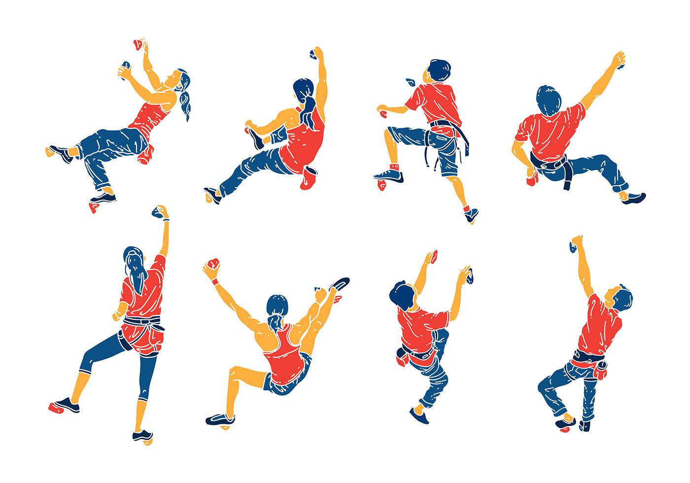 Rock Climbing Vector