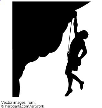 Download Rock Climber Silhouette 335x355 Download Rock Climber Silhouette