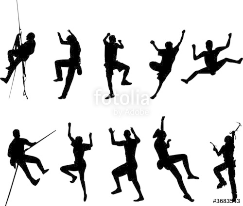 Rock Climbing Silhouettes Stock Image And Royalty Free Vector 500x425 Rock Climbing Silhouettes Stock Image And Royalty Free Vector