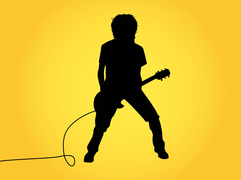 1024x765 Guitar Player Silhouette Graphics Vector Art Graphics