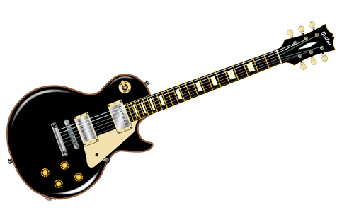 500x304 Realistic Rock Guitar Vector Free Download