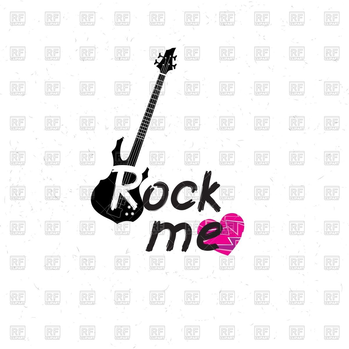 1200x1200 Rock Me Music Banner With Guitar Vector Image Of Music Terriana