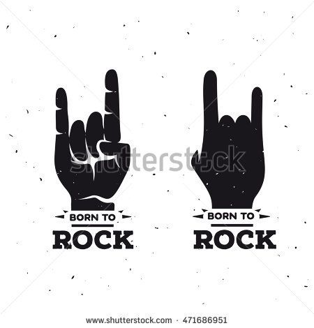 Rock Hand Vector
