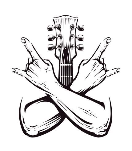 429x490 Rock Crossed Hands Vector