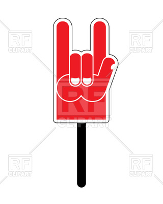 320x400 Foam Rock Hand Sign Music Fan Accessory Vector Image Of Signs