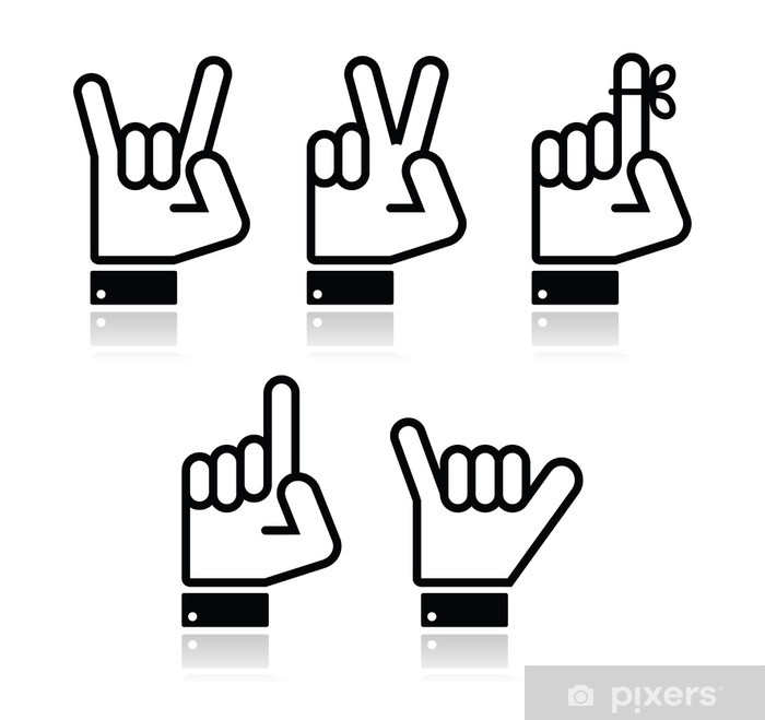 700x659 Hand Vector Gestures, Signals And Signs
