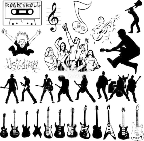 Rock N Roll Vector at Vectorified.com | Collection of Rock N Roll ...
