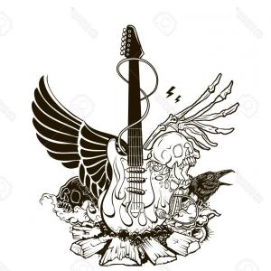 300x300 Rock N Roll Vector Design Hoodamathrun