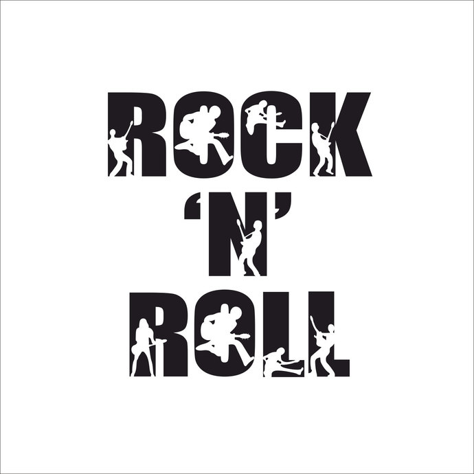 690x690 Rock N Roll Music Graphics Design Dxf Vectordesign