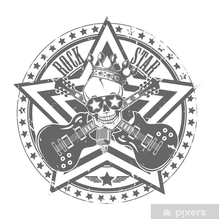 700x698 Rock'n'roll St Vector Illustration Poster