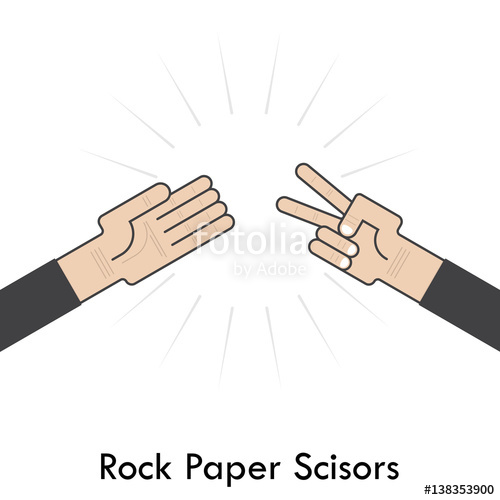 500x500 Rock Paper Scisors For It Sign Hand Of Businessmans With Rock