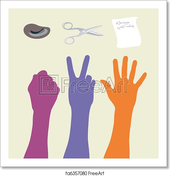 Free Art Print Of Rock Paper Scissors Hand Sign Vector 561x581 Free Art Print Of Rock Paper Scissors Hand Sign Vector