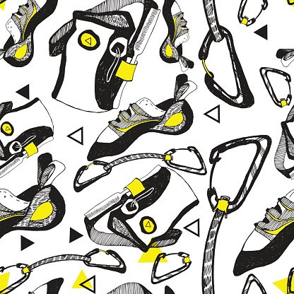 416x416 Vector Rock Climbing Siamless Pattern Premium Clipart