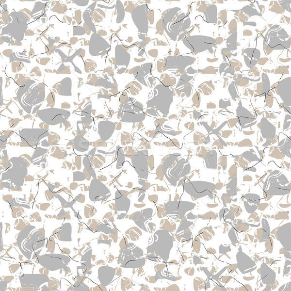 600x600 Marbled Rock Seamless White Vector Pattern Vector Illustration