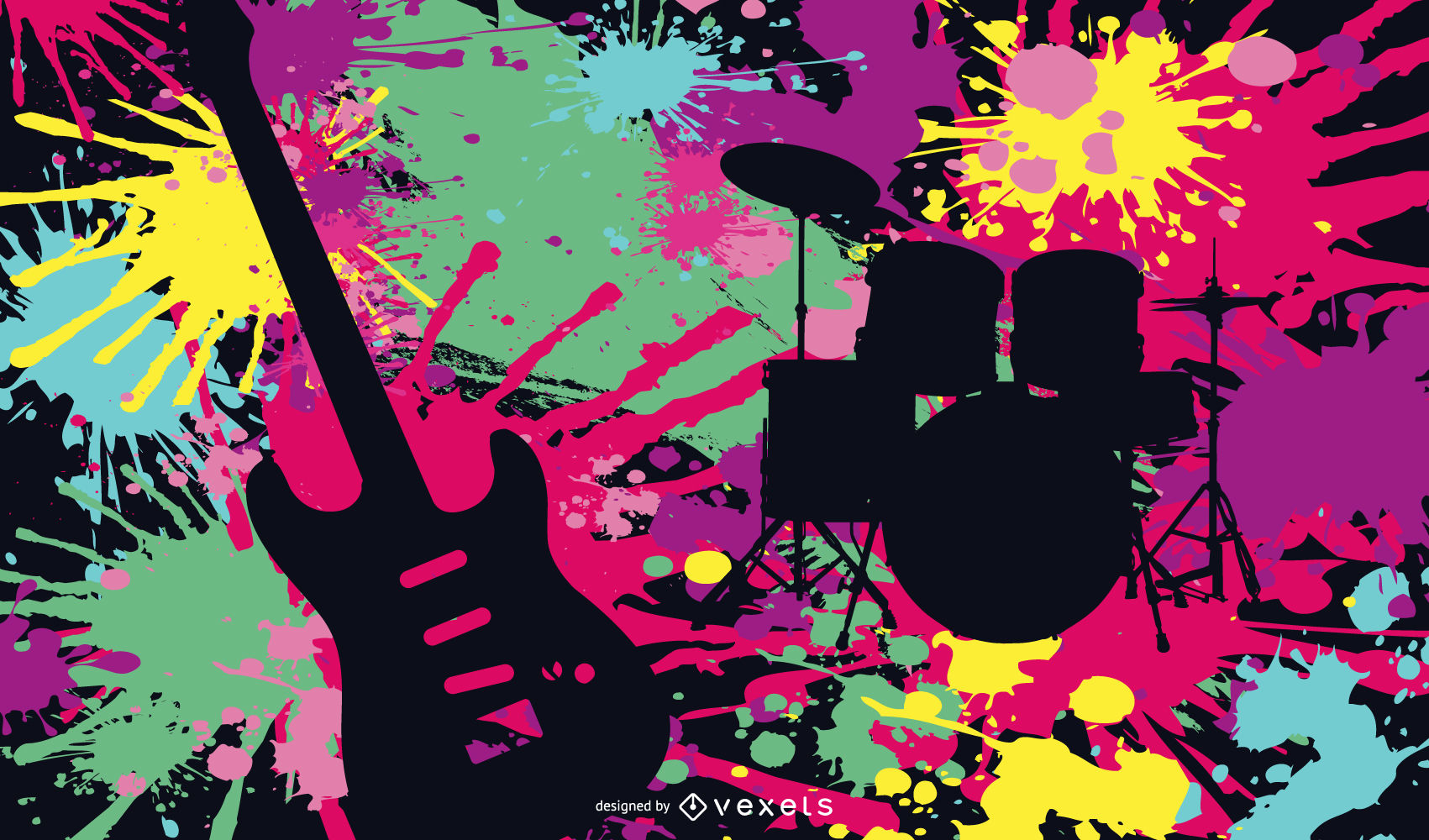 Psychedelic Crazy Rock Poster Vector 1701x1000 Psychedelic Crazy Rock Poster Vector