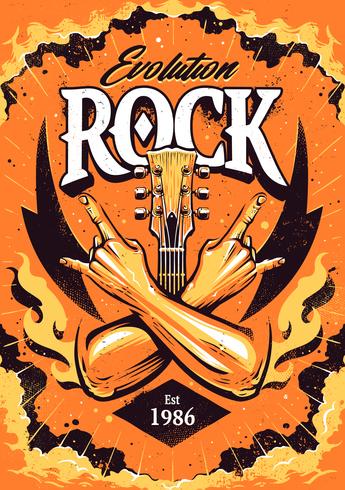 Rock Poster Design Template 345x490 Rock Poster Design Template