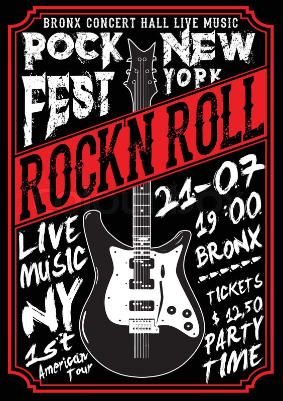 Rock Star Vintage Rock And Roll Stock Vector Colourbox 564x800 Rock Star Vintage Rock And Roll Stock Vector Colourbox