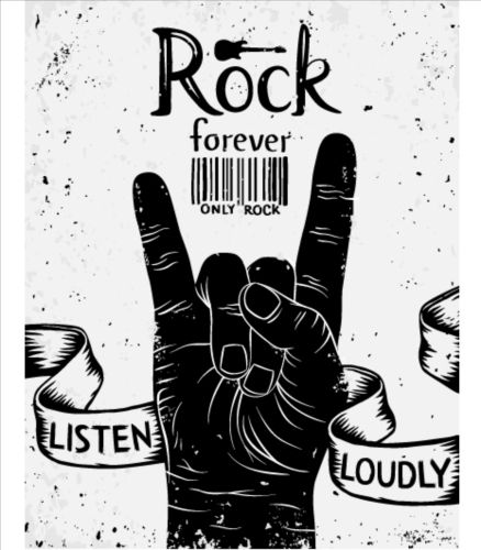 Vintage Rock Festival Poster Vector Free Download 438x500 Vintage Rock Festival Poster Vector Free Download