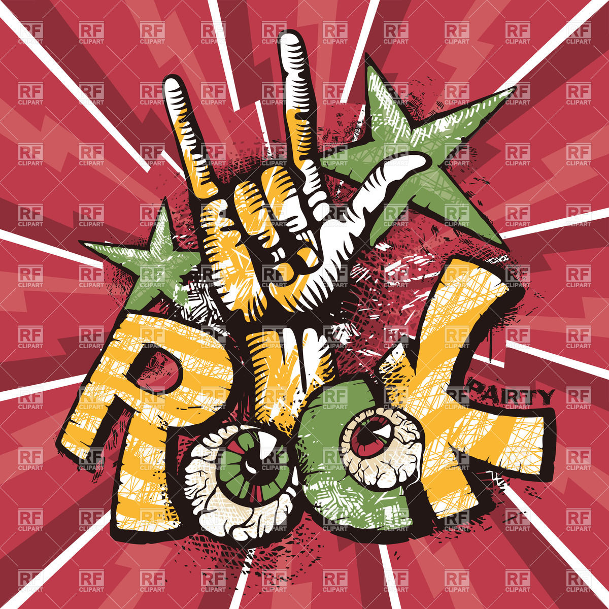 Grunge Music Poster With Vector Image Of Icons And Emblems 1200x1200 Grunge Music Poster With Vector Image Of Icons And Emblems