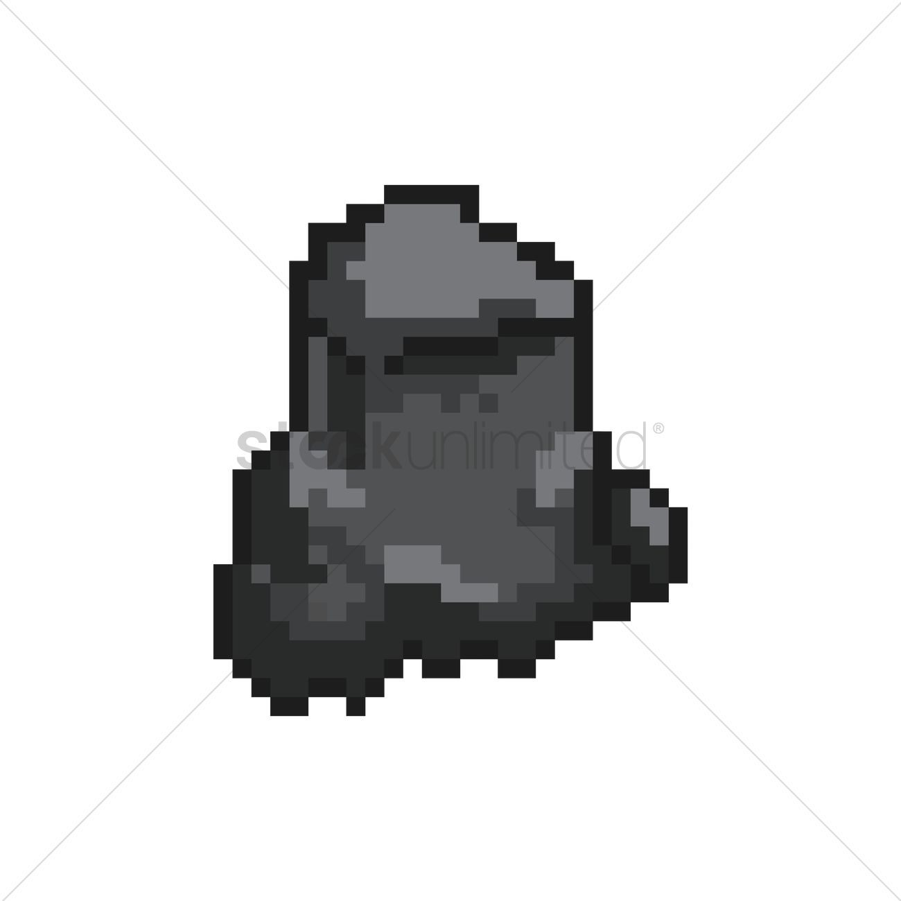 Доисторический камень пиксельный
