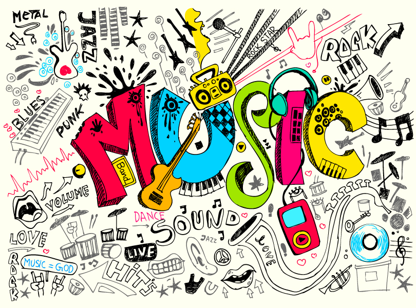 810x600 Rock Jazz Music Background Vector Free Vector Graphic Download