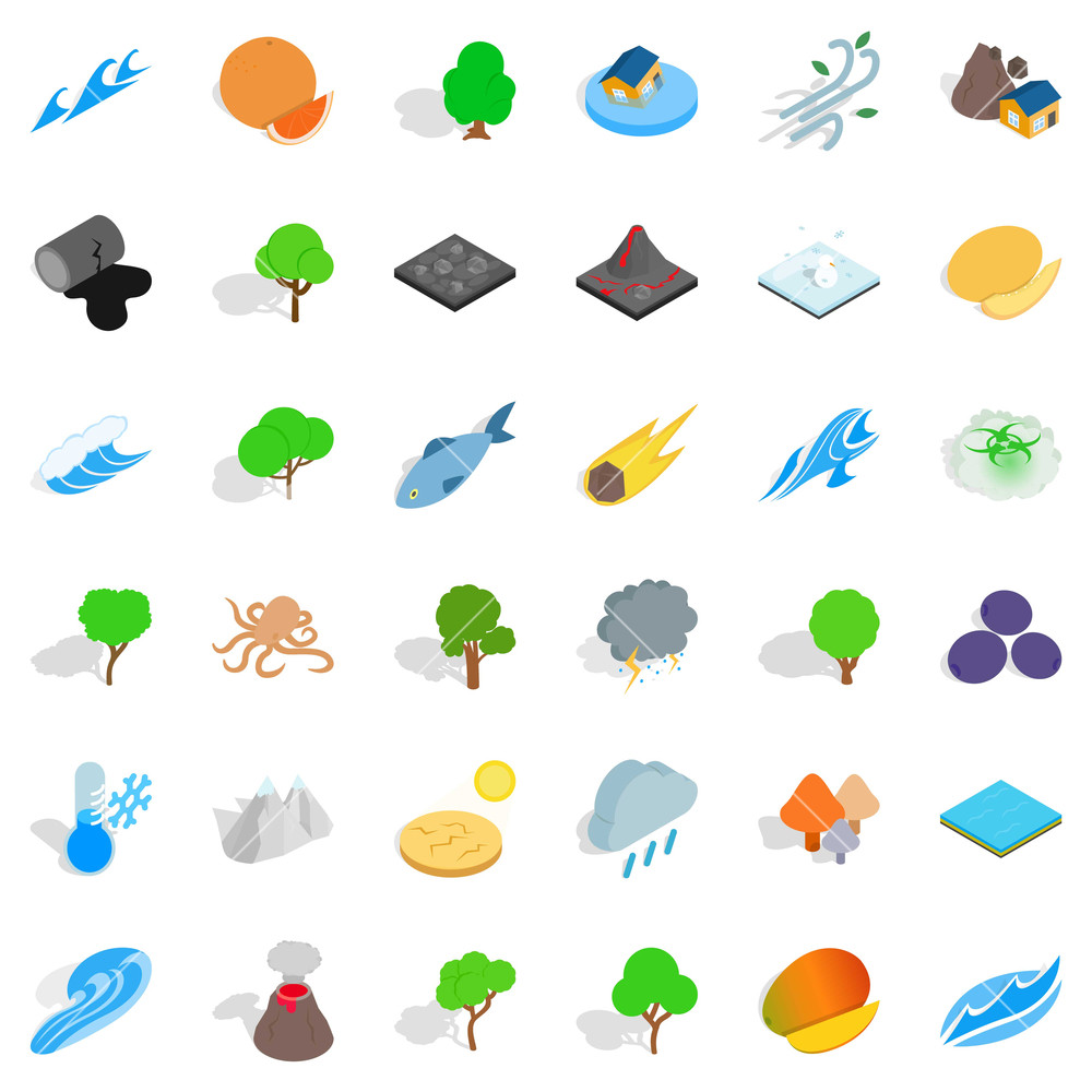 1000x1000 Rock Icons Set Isometric Style Of Rock Vector Icons For Web