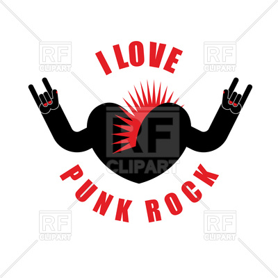 400x400 I Love Punk Rock Vector Image Of Music Popaukropa