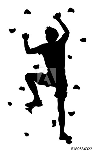 Extreme Sportsman Climb Without Roop Man Climbing Vector 309x500 Extreme Sportsman Climb Without Roop Man Climbing Vector