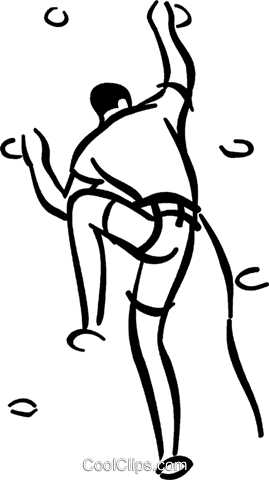 269x480 Wall Climbing Royalty Free Vector Clip Art Illustration