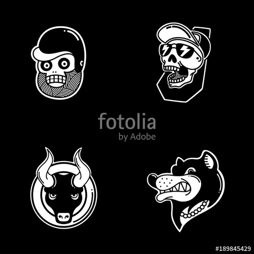 Rockabilly Simple Badges Pack Stock Image And Royalty Free Vector 500x500 Rockabilly Simple Badges Pack Stock Image And Royalty Free Vector