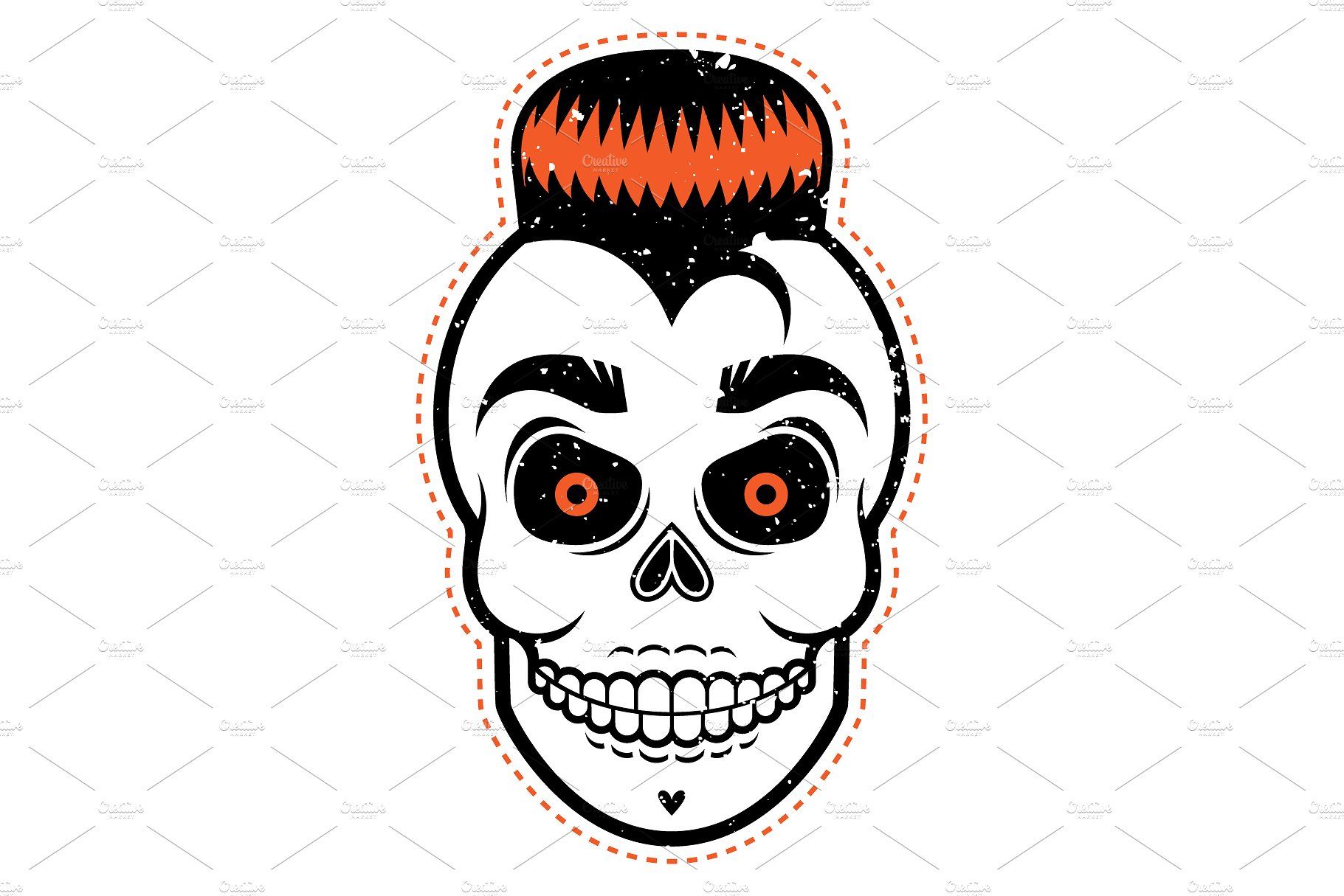 Spooky Rockabilly Skulls 1821x1215 Spooky Rockabilly Skulls