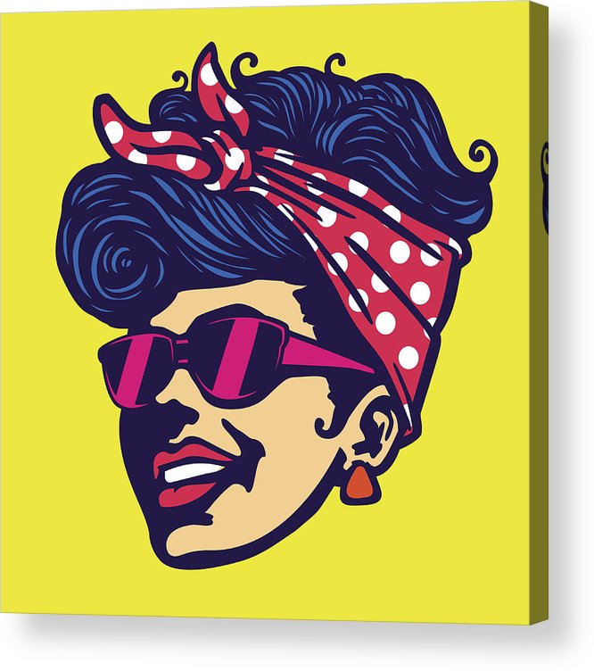Vintage Cool Rockabilly Hairstyle Girl Face With Sunglasses Vector 666x752 Vintage Cool Rockabilly Hairstyle Girl Face With Sunglasses Vector