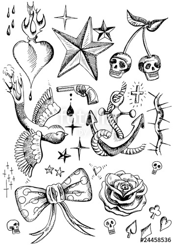Rockabilly Tattoos Stock Image And Royalty Free Vector 355x500 Rockabilly Tattoos Stock Image And Royalty Free Vector