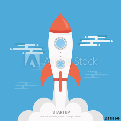 Vector Rocket Launch Vector Illustration Modern Art Depicted 500x500 Vector Rocket Launch Vector Illustration Modern Art Depicted