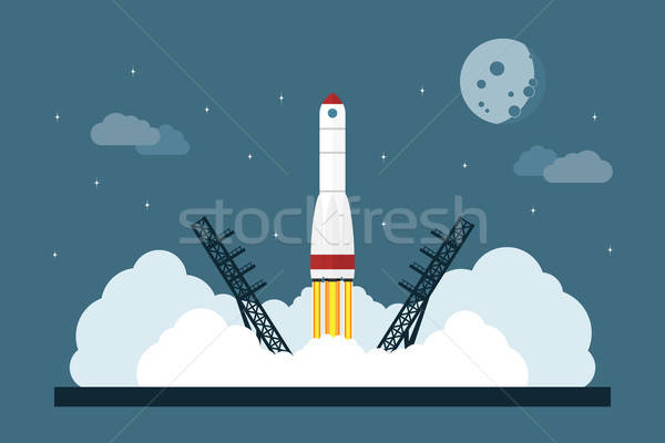 Rocket Launch Vector Illustration Dzianis Rakhuba 600x400 Rocket Launch Vector Illustration Dzianis Rakhuba
