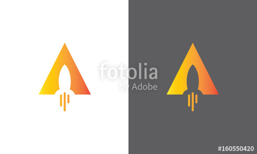 500x300 Triangle Rocket Logo Stock Image And Royalty Free Vector