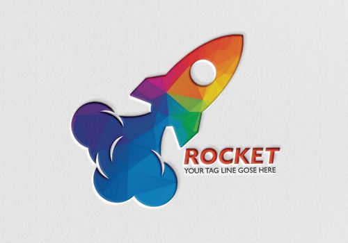 500x350 Colorful Rocket Logo Vector Template For Download Print Ready