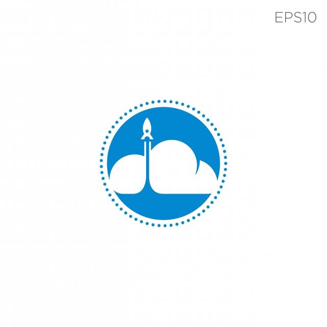 640x640 Launch Rocket Logo Icon Or Symbol Vector Illustration Template