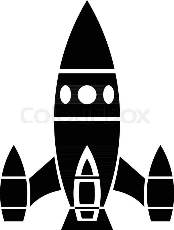 607x800 Rocket Ship Icon Simple Illustration Stock Vector Colourbox